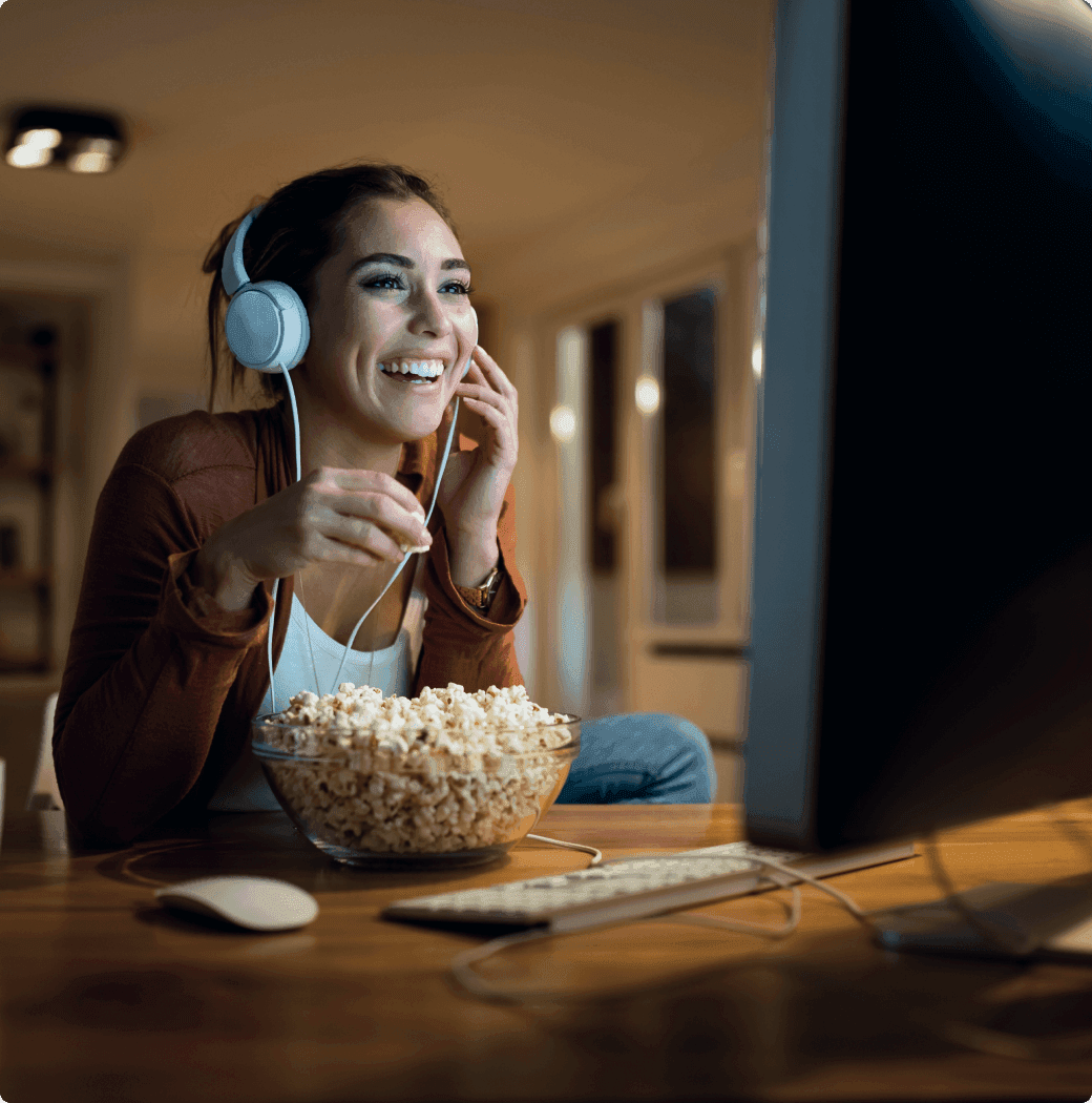 Woman on a video call